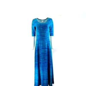 NWT LuLaRoe Ana Maxi Dress With Three Quarter Length Sleeves